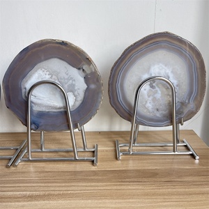 Natural <strong>Agate</strong> Coaster <strong>Agate</strong> <strong>Slice</strong> With Display <strong>Stand</strong> Wholesale Price - Product Image 3