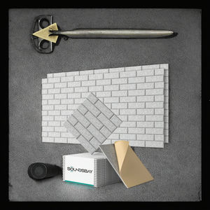 12 panneaux acoustiques carrés auto-adhésifs en fibre de polyester pour la réduction du bruit dans le salon, la chambre, l'hôtel et l'appartement - Product Image 2