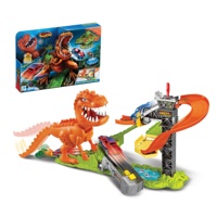 Nouvelle Tendance : Circuit de Course Électrique Méga Orbital DIY à Assembler pour Voitures Jouets, avec Dinosaures et Voitures en Alliage