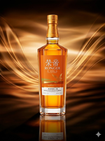Whisky Rongdi China Single Malt en Caja de Sherry, Producto de Maltina de Alta Calidad, Textura Suave, 700ml, 40% ABV, Regalo para Bar