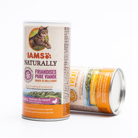 Conteneurs Pringles personnalisés de qualité alimentaire, boîtes en papier composite, emballages en tubes de papier pour aliments pour animaux de compagnie