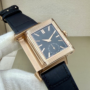 Montre Formelle Homme en Or Rose Plaqué Or 18K avec Cadran Bleu, Petite Seconde, Double Face, Mécanique à Remontage Manuel, Collection Luxe Affaires - Product Image 3