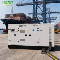 Generador Diésel de Servicio Pesado 520kW 650kVA, Grupo Electrógeno de Reserva Serie 2806C, ATS, Trifásico, 4 Hilos, Refrigerado por Agua, para Sitio Minero