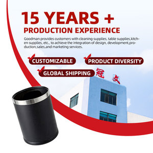 Luxury Hotel PP Trash Can <b>Double</b> Layer Hidden Bag Eco-Friendly Waste <b>Bin</b> Black Office Commercial Garbage Can Indoor/Outdoor - Product Image 6