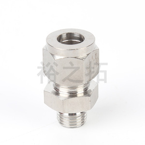 Raccord de compression en acier inoxydable, fileté NPT, droit, rigide, pour conduites - Product Image 2