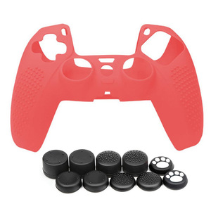 Funda Protectora de Silicona Antideslizante para Control de <span class=keywords><strong>PS5</strong></span> con 10 Tapas para Palancas de Mando, Funda Protectora de Goma Suave, Kit de Accesorios para Juegos - Product Image 6