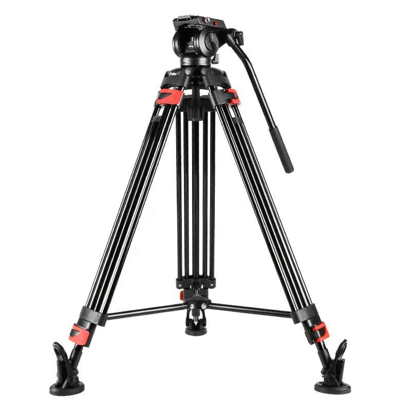 Camera Camcorder Tripod Aluminum Alloy With 360 Fluid Damping Head Stable HorseshoeShape Foot for Canon Nikon