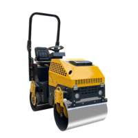 Rouleau compresseur à double tambour diesel Luxin Heavy Industry LX03JS de 3 tonnes, roues en acier, haute force de compactage, moteur EPA