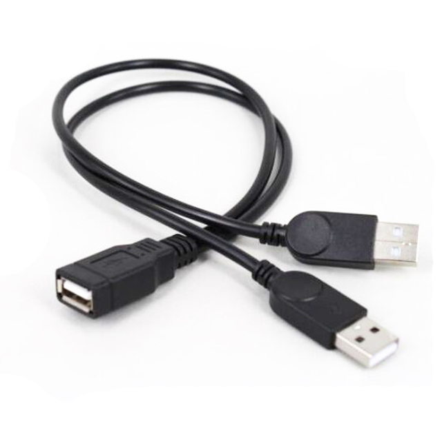 USB 2.0 a 1 Female to 2 Dual USB Male Data Hub Power Adapter Y Splitter USB Charging Power Cable Cord Extension Cable
