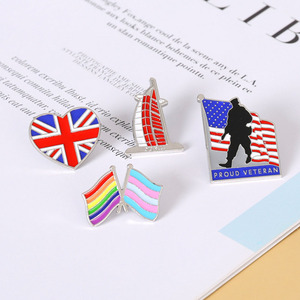 Vente en gros pays National canadien, Badge australie Us Pakistan royaume-uni France drapeau broche revers épingle/ - Product Image 3