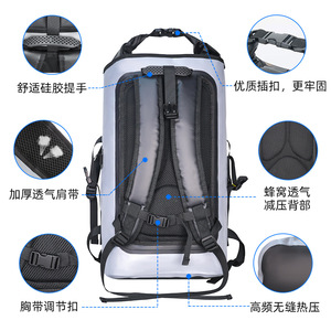 Fashionable Waterproof Backpack Outdoor Floating Dry Bag Hiking Camping Rafting Fishing PVC Cover Heavy Duty Dry Sack - Product Image 4