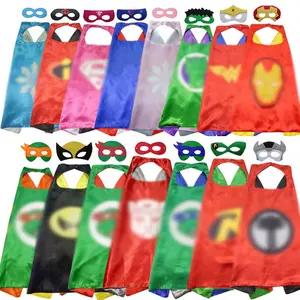 Áo Choàng Halloween Captain America Cape Set Trẻ Em Phim Hoạt Hình Anh Hùng Mặt Nạ Chăn Bán Buôn Trang Phục Halloween Cho Trẻ Em