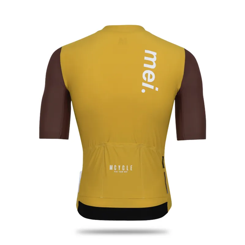 Mcycle individuell gefärbter Stoff Radsportbekleidung Shirt atmungsaktiv Feuchtigkeit Wicking Bike Jersey schön stilvoll Herren Radtrikot