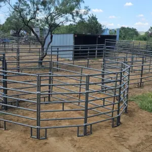 سياج أمني معدني مجلفن مطلي بالمسحوق عالي الجودة ، ماشية خيول محمولة متحركة للماشية - Product Image 3