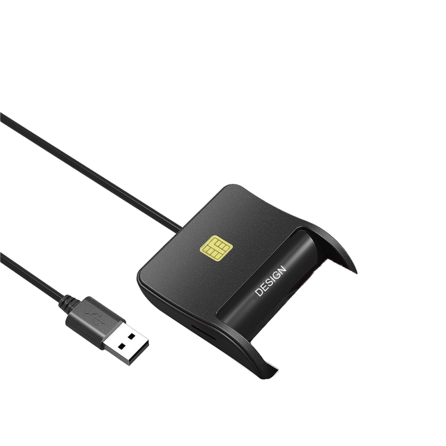 Portable High-speed USB 2.0 Smart Card Reader for IC/ID/SIM ATM Bank Cards, SIM Card Cloning Connector for PCs and Laptops.