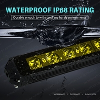 Barre lumineuse LED à une seule rangée de 8 pouces, 36W, 1440LM, ultra-mince, pour Jeep Wrangler, Toyota Tacoma, Hilux, montage sur pare-chocs ou grille