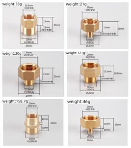 Adaptateur en laiton avec plusieurs tailles en boîte pour raccord de tuyau F3/8 ''à M1/2'' <span class=keywords><strong>F1</strong></span>/2 ''à M1/8'' F3/4 ''à M1/8'' Filetages - Product Image 6