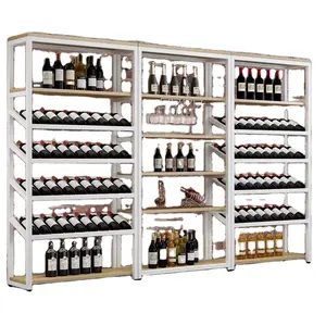 Güzel ve çok fonksiyonlu özelleştirilmiş kaliteli oturma odası veya bar şarap rafları şarap rafları şarap dolabı ekran