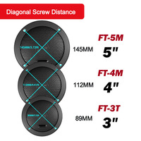 Altavoz Compacto de 3/4/5 Pulgadas y 8 Ohmios, Ideal para Altavoces Portátiles BT, Dispositivos de Audio para Exteriores y Modificación de Audio para Automóviles