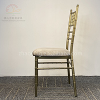 Bonnes ventes chaises Chiavari dorées à cadre en aluminium de conception démontable empilable au prix d'usine utilisation d'un banquet d'événement
