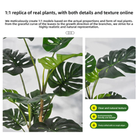 Plantes artificielles haut de gamme Monstera Deliciosa Philodendron PE, feuilles au toucher réel, écologiques, résistantes à l'eau, hauteur 130/160 cm, Sirui