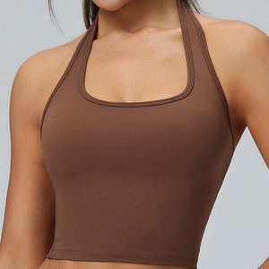 Soutien-gorge de sport sexy à licou résistant aux chocs, gilet de yoga rembourré, haut court de luxe - Product Image 6