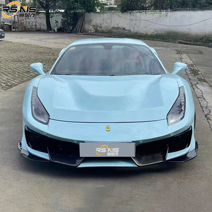 Pour <span class=keywords><strong>Ferrari</strong></span> 488 GTB Kit de carrosserie en Fiber de carbone amélioré araignée Pista Style voiture pare-chocs becquet moteur capot jupe latérale Kit de carrosserie - Product Image 3