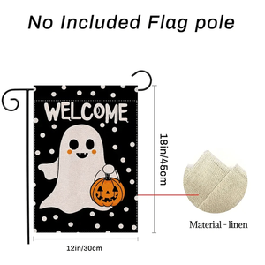 علم ترحيب حديقة الهالوي المخيف بالهالويا ، خيش على الوجهين 12x18 بوصة ، مثالي للفناء الخارجي والديكور الموسمي ، لا يشمل القطب - Product Image 3
