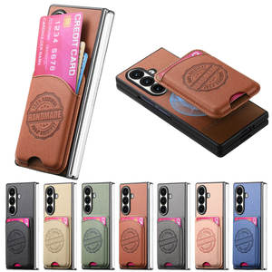 Coque de téléphone hybride magnétique faite à la main pour Galaxy Z Fold 7 avec pochette pour cartes, épaisseur 35 mm, légère (40 g) - Product Image 2