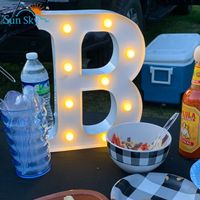 Nouveau chapiteau personnalisé lettre lumières LED lumière Alphabet signes pour mariages événements décor à la maison lettres de décoration personnalisées