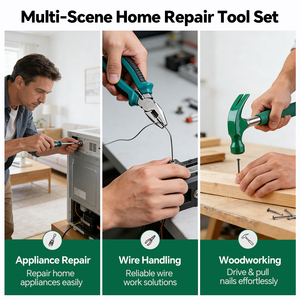 Lot de 12 outils multifonctions : tournevis, marteau, clé à molette, testeur de tension pour <span class=keywords><strong>électricien</strong></span> - Product Image 4