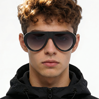 Vente en gros de lunettes de soleil vintage, logo personnalisé, lunettes personnalisées, monture large, lunettes de soleil colorées pour unisexe
