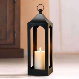 <b>Tall</b> Metal <b>Lantern</b> with Glass Panels for Hotel Entrance Wedding Hall and Event Decoration - Product Image 6