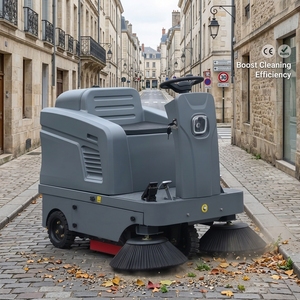 Balayeuse de voirie électrique autotractée Laite avec brosse motorisée et réservoir d'eau de 60 L pour le nettoyage des routes dures - Product Image 1