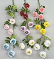 Fleur artificielle NINI Cream Lotus de haute qualité à 3 têtes, toucher réel, décoration florale faite à la main pour mariage
