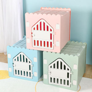 Üreticiden doğrudan satış küçük köpekler ve kediler için Snap düğmesi kapatma baskılı desen ile Modern plastik ev kafes - Product Image 5