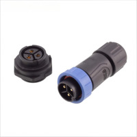 Connecteur étanche en plastique IP67/IP68 pour usage industriel, 2, 5, 6, 7, 9, 10, 12, 14, 18 broches, mâle/femelle, norme américaine 13/16