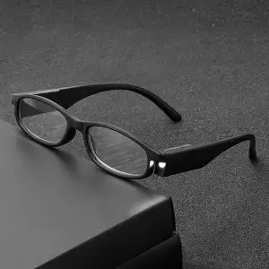 Очки для чтения TR90 унисекс с большим видением, переносные увеличительные очки со светодиодной подсветкой