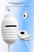Yinzam A064 Lampe de nuit USB Star Night Light 360 °   Projecteur de Galaxie Rotatif avec 12 Films, Luminosité Réglable, Lampe de Plafond Étoilée HD