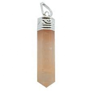 High quality <b>Crystal</b> Pendant yellow calcite Point <b>Healing</b> Gemstone Pencil <b>Crystal</b> Hexagonal point Jewelry <b>Necklace</b> Wholesaler - Product Image 4