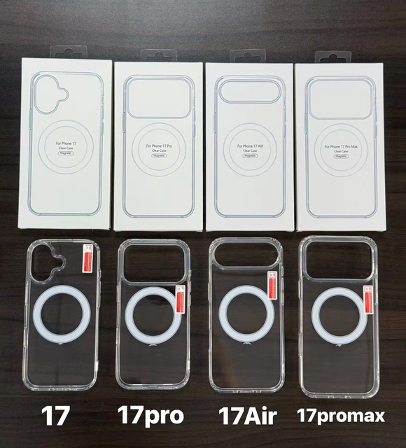 Factory Direct Transparent Clear Soft TPU Shockproof Magnetic Wireless Charging Case for iPhone 17 Air Pro Max Mobile Phone