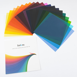 Kit de filtres couleur Selens SE-CG25, 20 couleurs, 25x25cm, pour studio <span class=keywords><strong>photo</strong></span>, flash stroboscopique, éclairage LED, <span class=keywords><strong>effet</strong></span> lumineux - Product Image 3