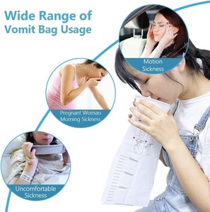 Bolsa de vómitos desechable PE de viaje en avión al por mayor, bolsa de vómitos/orina, bolsa de plástico portátil para enfermedades médicas hospitalarias - Product Image 2