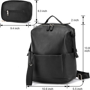 Sac à dos à langer en cuir pour femme, sac <span class=keywords><strong>de</strong></span> voyage pour bébé, sac à dos d'extérieur pour maman avec matelas à langer et sangles <span class=keywords><strong>de</strong></span> poussette - Product Image 3