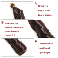 Cheveux à tresser bouclés à la française de 22 pouces, 150g, pré-étirés pour crochet, double trame en fibre synthétique, 34 couleurs, vente en gros directe usine