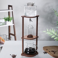 Nouveau verre à haute teneur en borosilicate 4 personnes cafetière goutte à goutte en acier inoxydable infusion à froid infusion de glace cafetière à goutte café service à thé