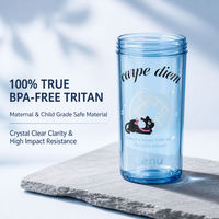 Bouteille d'eau portable en Tritan, gourde de sport anti-fuite avec bouchon à vis 640 ml pour les voyages en plein air