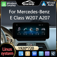 Reproductor de Video con Navegación Inalámbrica Carplay para Sistema Linux 10.25/12.3, para Vehículos Mercedes-Benz Clase E W207 A207