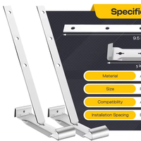 Support de fixation rapide robuste en aluminium de 5'' pour gouttière plate de toiture, en alliage d'aluminium inoxydable