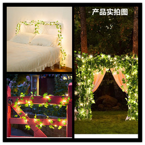 <span class=keywords><strong>BlueMoon</strong></span>-guirnalda de hojas de 3 metros, luz festiva CR2032 alimentada por batería, cadena de luces LED para decoración de fiesta de boda y Navidad - Product Image 2
